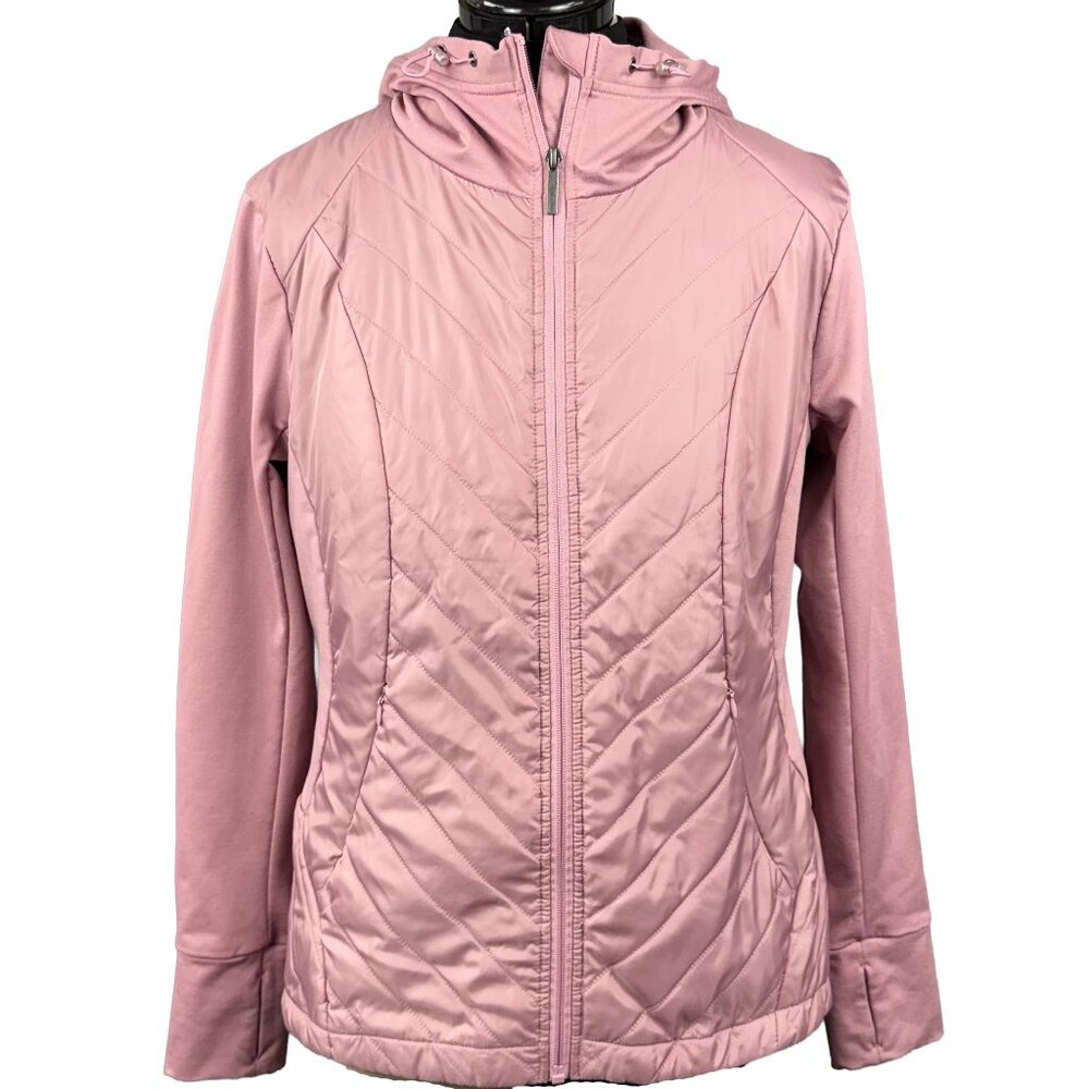 FREEDOM TRAIL by KYODAN Quilted Hooded Jacket Full Zip Pink Womens M